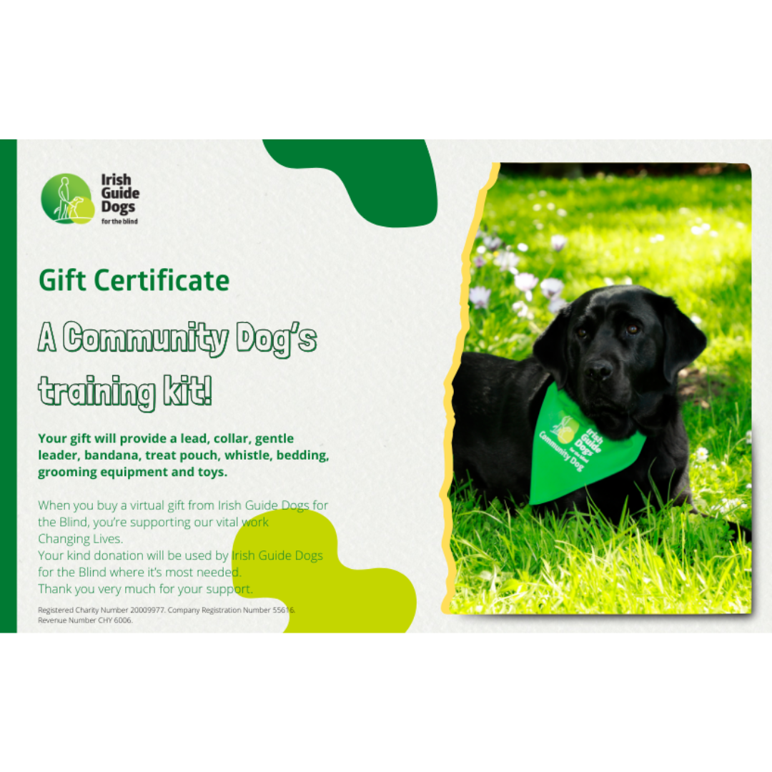 A Community Dog’s training kit! – Irish Guide Dogs for the Blind